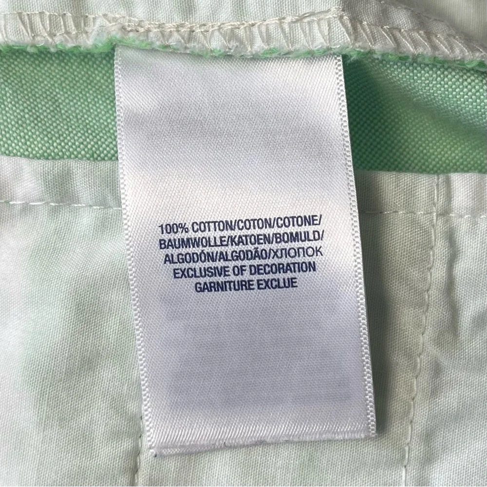 VTG Polo Ralph Lauren Kids 8 Mint Green Classic Khaki Pants Chinos Yellow Pony